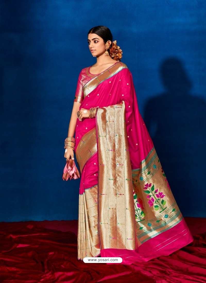 Rani Designer Silk Wedding Wear Sari