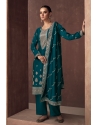 Teal Blue Premium Silk Designer Party Wear Suit