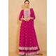 Rani Pink Real Georgette Designer Party Wear Suit