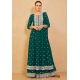 Teal Real Georgette Designer Party Wear Suit