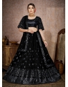 Black Butterfly Net Embroidered Party Wear Lehenga Choli