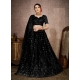 Amazing Butterfly Net Embroidered Black Party Wear Lehenga Choli