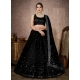 Party Wear Black Sleeveless Butterfly Net Lehenga Choli