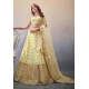 Cream Premium Butterfly Net Party Wear Designer Lehenga Choli