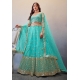 Sky Blue Premium Butterfly Net Party Wear Designer Lehenga Choli