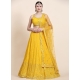 Yellow Premium Georgette Party Wear Lehenga Choli