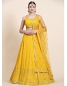 Yellow Premium Georgette Party Wear Lehenga Choli