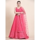 Pink Premium Georgette Party Wear Lehenga Choli