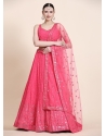 Pink Premium Georgette Party Wear Lehenga Choli