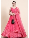 Pink Premium Georgette Party Wear Lehenga Choli