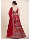 Red Premium Georgette Thread Work Designer Lehenga Choli