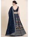 Navy Blue Premium Georgette Thread Work Designer Lehenga Choli