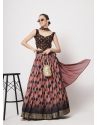 Black Trendy Georgette Printed Party Wear Lehenga Choli