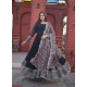 Black Party Wear Readymade Faux Blooming Gown Suit