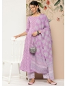 Beautiful Pink Pure Cotton Printed Designer Readymade Suit