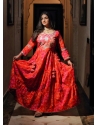 Multi Colour Party Wear Readymade Cotton Gown