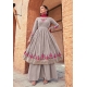 Grey Georgette Emroidered Stylish Palazzo Suit