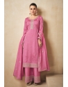 Pink Premium Silk Designer Palazzo Suit