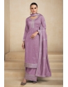 Lavender Premium Silk Designer Palazzo Suit