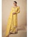Yellow Premium Silk Designer Palazzo Suit