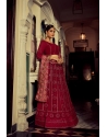 Crimson Georgette Heavy Designer Lehenga Choli