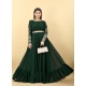 Dark Green Readymade Designer Party Wear Georgette Gown Style Anarkali Suit