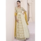 Off White Designer Party Wear Real Georgette Anarkali Suit