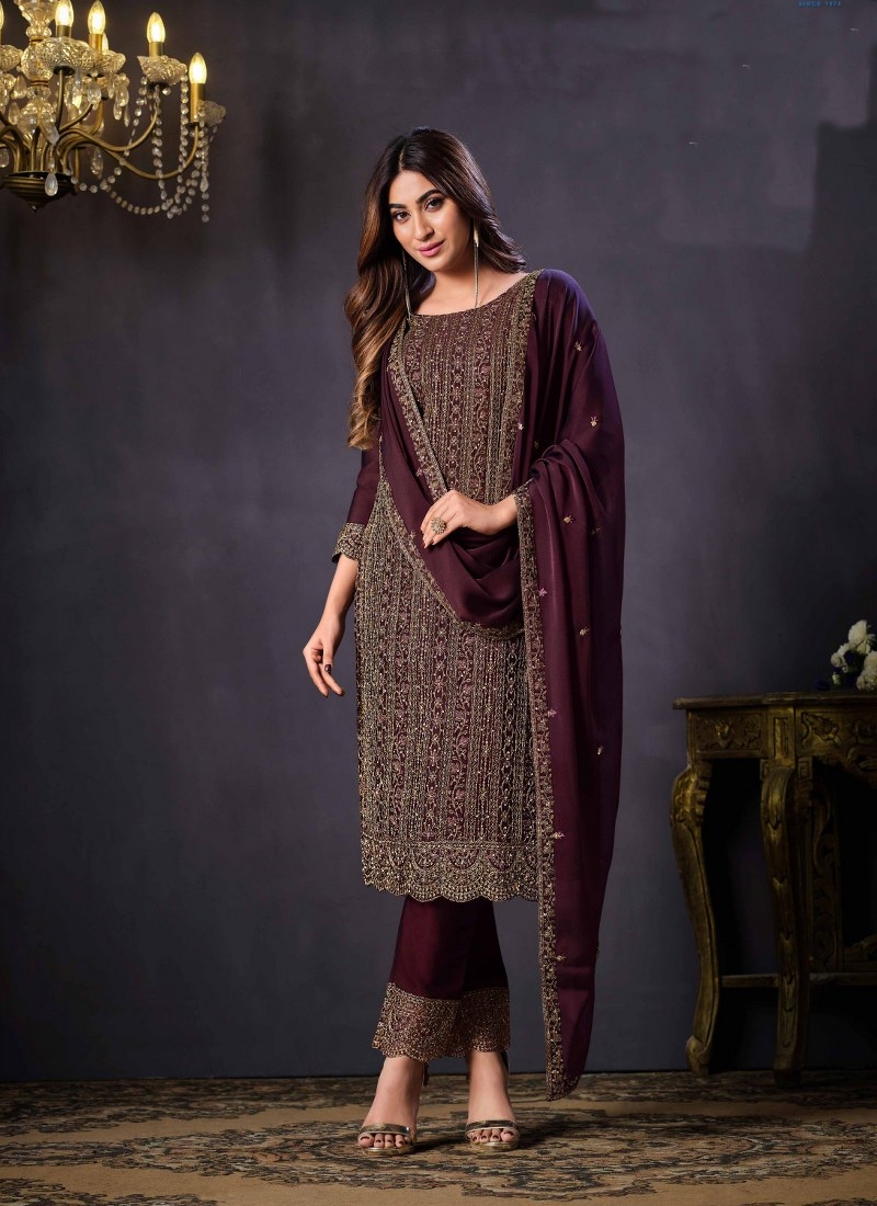 Appealing Wine Color Sequence Work Georgette Sharara Salwar Suit For Women  at Rs 2099.00 | Sharara Suit | ID: 25696213648