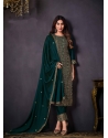 Teal Blue Traditional Function Wear Two Tone Catonic Geo Salwar Suit