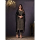 Black Traditional Function Wear Two Tone Catonic Geo Salwar Suit