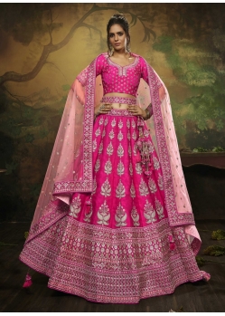 Rani Designer Heavy Embroidered Silk Bridal Wear Lehenga Choli