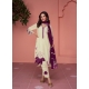 Medium Violet Traditional Function Wear Faux Georgette Salwar Suit