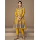 Yellow Readymade Traditional Wear Premium Chinon Silk Salwar Suit