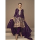 Purple Readymade Traditional Wear Premium Chinon Silk Salwar Suit