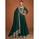 Dark Green Designer Wedding Wear Premium Silk Anarkali Suit