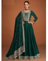 Dark Green Designer Wedding Wear Premium Silk Anarkali Suit