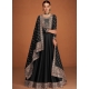 Black Designer Wedding Wear Premium Silk Anarkali Suit