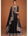 Black Designer Wedding Wear Premium Silk Anarkali Suit