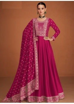 Rani Designer Wedding Wear Premium Silk Anarkali Suit