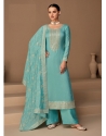 Sky Blue Traditional Function Wear Premium Silk Salwar Suit