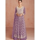 Lavender Traditional Function Wear Faux Georgette Salwar Suit