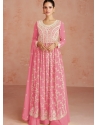 Pink Traditional Function Wear Faux Georgette Salwar Suit