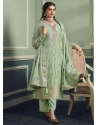 Sea Green Traditional Function Wear Viscose Jacquard Salwar Suit
