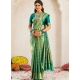 Green Traditional Function Wear Soft Silk Sari