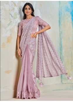 Mauve Ravishing Designer Wedding Wear Sari