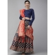 Navy Blue Latest Designear Party Wear Banarasi Silk Jacquard Lehenga Choli