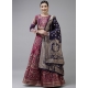 Deep Wine Latest Designear Party Wear Banarasi Silk Jacquard Lehenga Choli