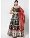 Black Latest Designear Party Wear Banarasi Silk Jacquard Lehenga Choli