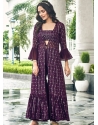 Purple Readymade Function Wear Pure Faux Georgette Salwar Suit