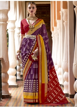 Purple Ravishing Designer Wedding Wear Sari